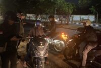 Patroli malam Ditkrimum Polda Lampung.