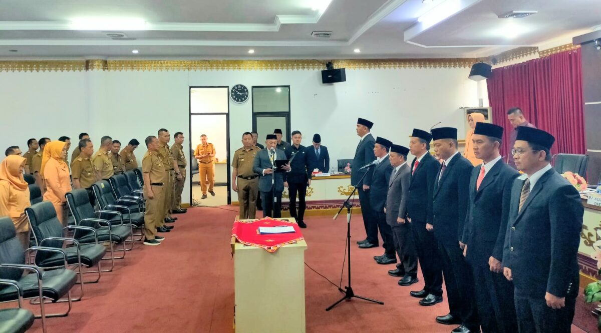 Pelantikan 7 Kepala OPD di Pemkab Tanggamus, Senin 4 Nopember 2024.