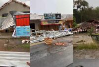 Kolase foto sejumlah kanopi dan bangunan di area TPU Keputran Ambruk, Senin 4 Nopember 2024.