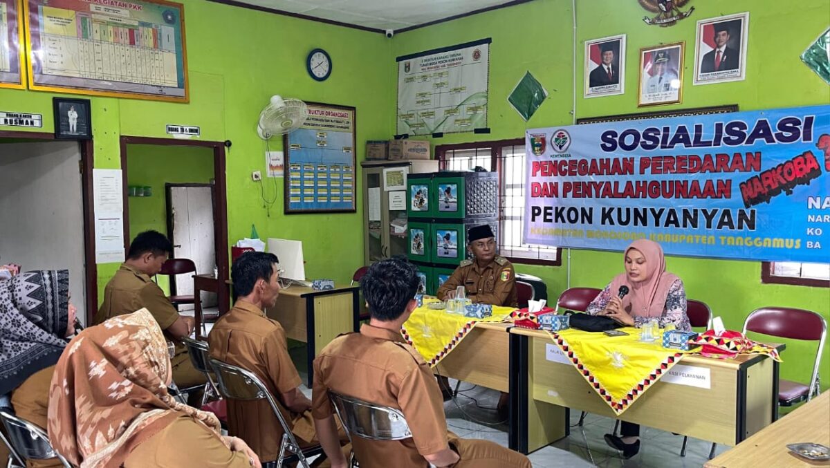 Sosialisasi pencegahan Narkoba di Pekon Kunyaian, Wonosobo, Tanggamus, Selasa 5 Nopember 2024.