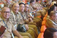Pj Bupati Tanggamus, Mulyadi Irsan bersama para kepala daerah lainnya menghadiri Rakornas di SICC Sentul, Kamis 7 Nopember 2024.
