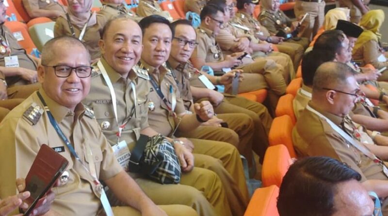 Pj Bupati Tanggamus, Mulyadi Irsan bersama para kepala daerah lainnya menghadiri Rakornas di SICC Sentul, Kamis 7 Nopember 2024.