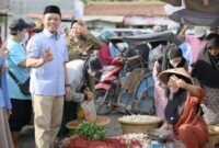 H. Riyanto Pamungkas saat mengunjungi pasar Sarinongko, Pringsewu, Lampung, Kamis 7 Nopember 2024.
