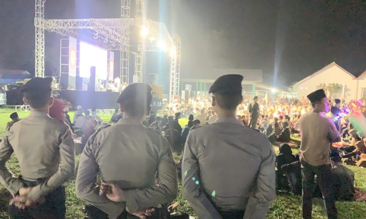 Pengamanan Kampanye Cagub Lampung di Lampung Timur.