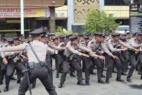 Siswa Bintara Polri Latja di Polresta Bandar Lampung, Senin 11 November 2024.