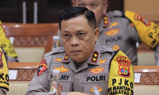 
 Kapolda Lampung Irjen Pol Helmy Santika saat mengikuti rapat bersama Komisi III DPR-RI, Senin 11 November 2024 | Dok. Humas Polda Lampung.