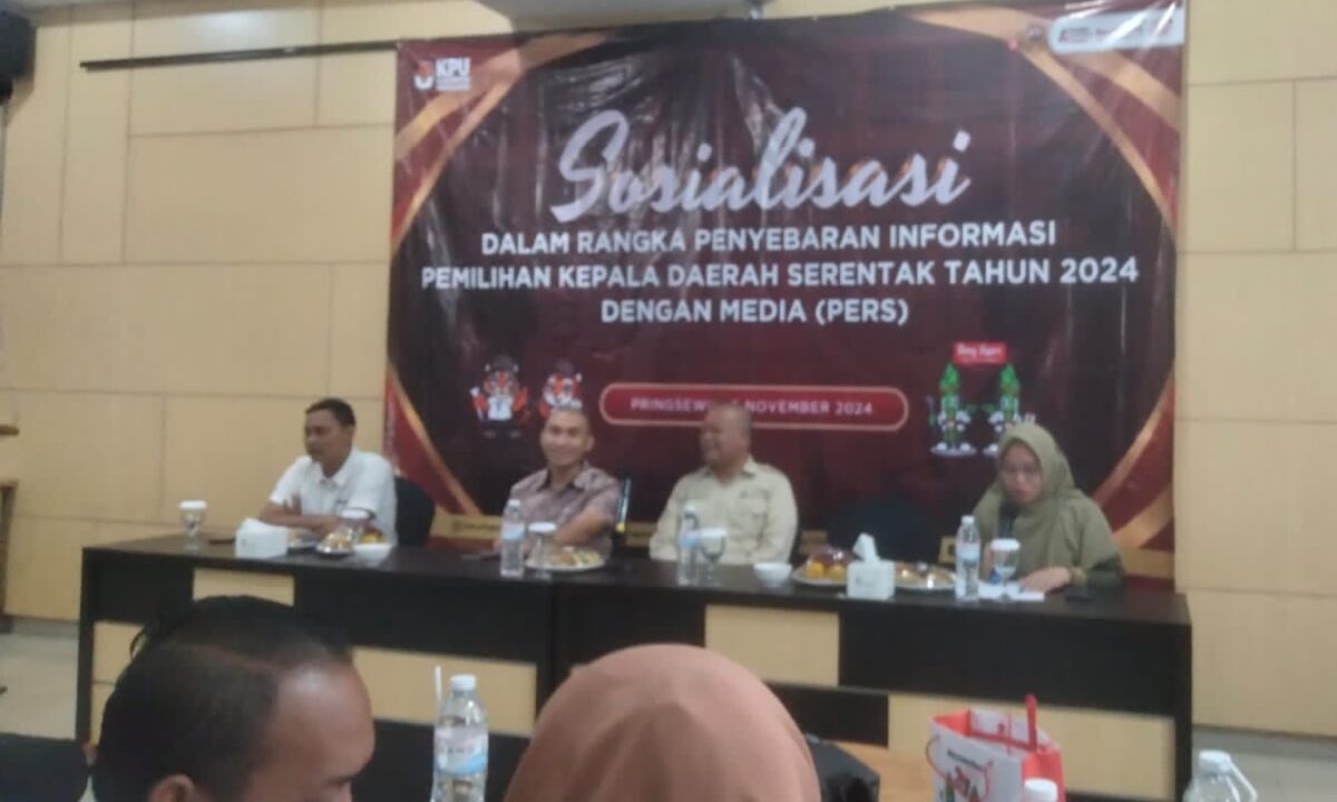Sosialisasi KPU Pringsewu kepada Awak Media, Jumat 15 November 2024 | Samuel/Media Prioritastv.com.