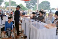 Simulasi Pemungutan dan Perhitungan Suara Pilkada 2024 KPU Purwakarta, Sabtu 16 November 2024.