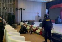 Sterilisasi Hotel Harper Purwakarta, Jelang Debat kedua, Senin 18 November 2024 | Dok. Polres Purwakarta.