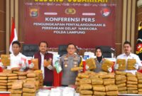 Konferensi Pers Kapolda Lampung Terkait Pengungkapan Narkoba, Rabu 20 November 2024.