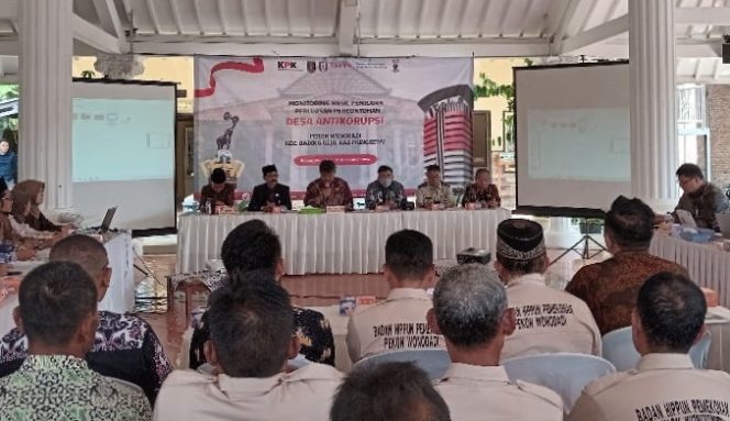 Kegiatan monitoring KPK RI di Pekon Wonodadi, Gading Rejo, Pringsewu, Kamis 21 November 2024.