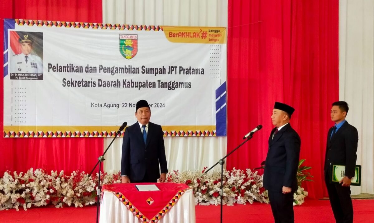 Ir Suadi saat dilantik Pj Bupati Mulyadi Irsan sebagai Sekda Definitif, Jumat 22 November 2024.