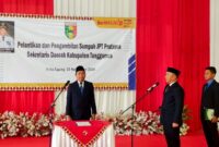 Ir Suadi saat dilantik Pj Bupati Mulyadi Irsan sebagai Sekda Definitif, Jumat 22 November 2024.