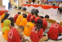 Para pelaku perdagangan orang yang berhasil ditangkap Polda Lampung.