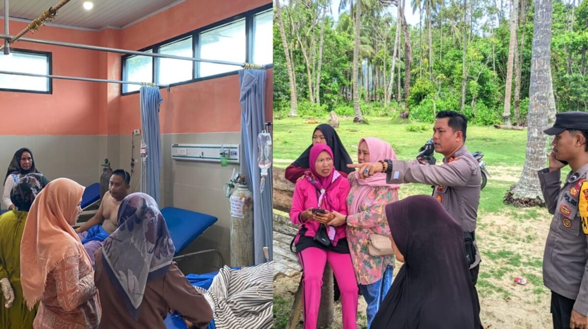 Kolase foto korban selamat di Puskesmas Krui dan Polisi usai melakukan evakuasi, Sabtu 23 November 2024.