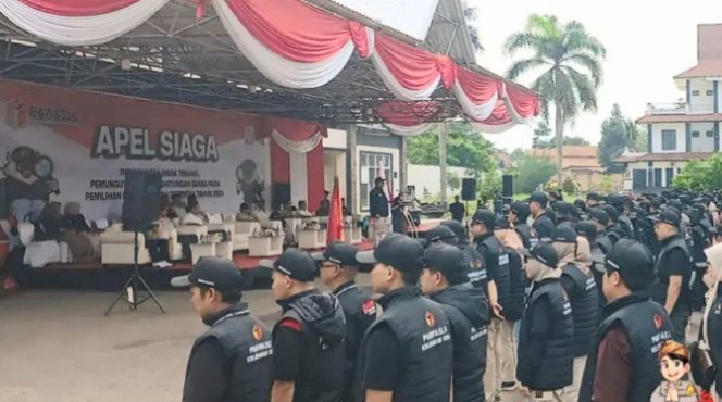 Apel Siaga Bawaslu Purwakarta, Jawa Barat, Sabtu 23 November 2024.