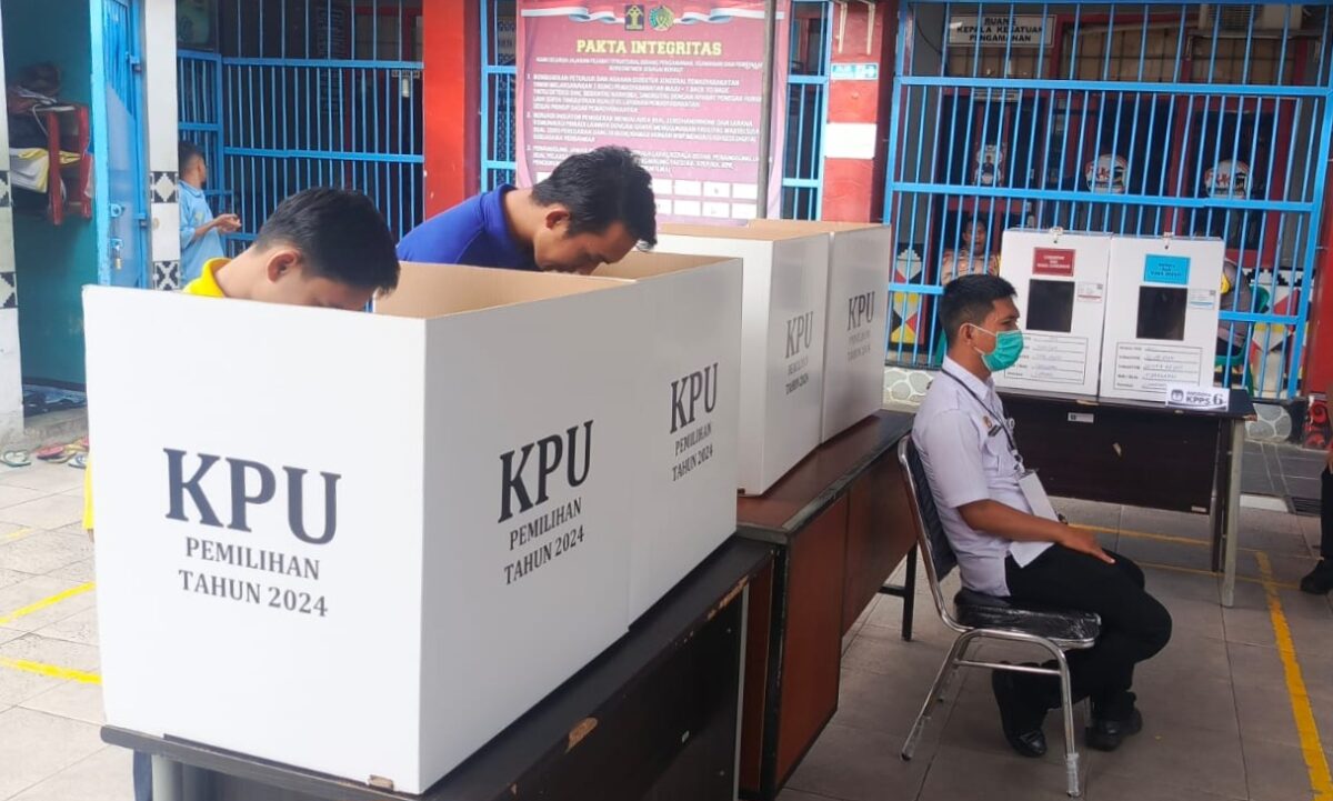 Pungut Suara di Rutan Kota Agung, Tanggamus, Rabu 27 November 2024.