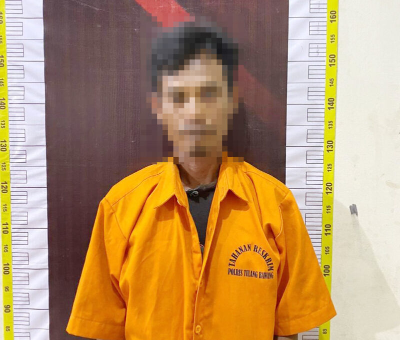 Tersangka persetubuhan anak tiri hingga hamil dan melahirkan di Tulang Bawang, Lampung.