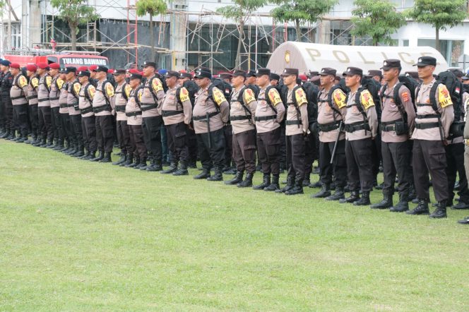 
 Amankan Tahap Pungut Suara, Polres Tulang Bawang Kerahkan 256 Personel Gabungan