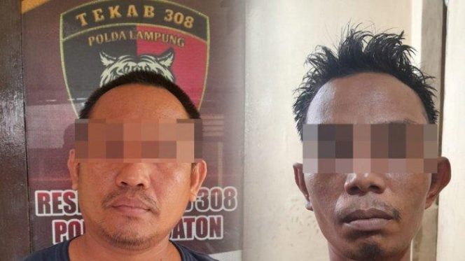 Dua Tersangka pencurian di RS Advent Bandar Lampung.