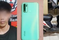 Kolase foto tersangka dan barang bukti yang diamankan polisi.