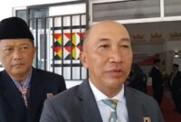 Pj Bupati Tanggamus Mulyadi Irsan saat memberikan keterangan, Selasa 5 Nopember 2024 | Herdi/Media Prioritastv.com.