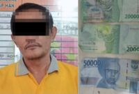 Tersangka pemerasan dan barang bukti yang ditangkap polisi.