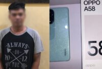 Tersangka dan barang bukti yang berhasil diamankan Polsek Wonosobo, Polres Tanggamus.