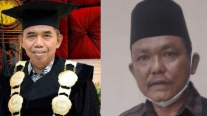 Kolase Foto Akademisi yang juga mantan Rektor UMPRI Wanawir dan Ketua Harian Panitia Persiapan Pembentukan Kabupaten Pringsewu (P3KP) Imop Sutopo.
