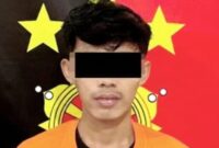 Tersangka yang ditangkap Polsek Tanjung Karang Timur, Bandar Lampung.
