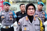 Kabid Humas Polda Lampung Kombes Pol Umi Fadilah saat memberikan keterangan pers kepada awak media | Dok. Bid Humas Polda Lampung.