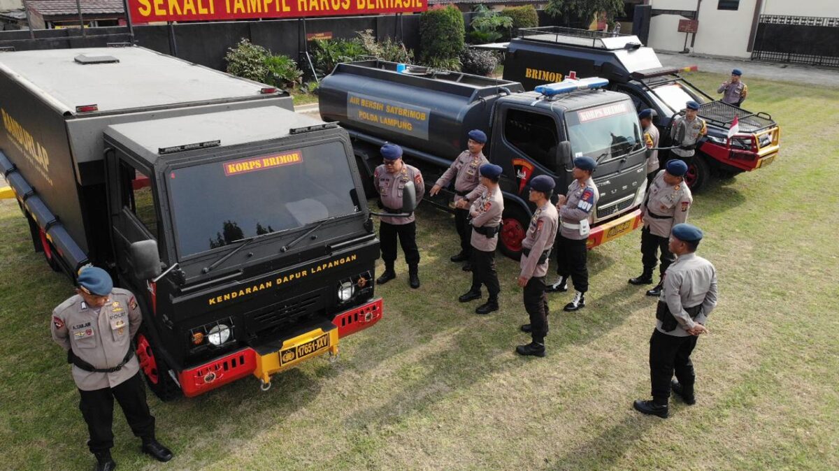 Kesiapsiagaan penanggulangan bencana Brimob Lampung, Senin 9 Desember 2024 | Dok. Humas Polda Lampung.