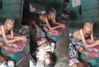 Kolase foto tangkapan layar video Pasutri Lansia diduga ditelantarkan di Lubuk Linggau, Sumatera Selatan, Senin 9 Desember 2024.