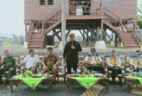 Anggota Komisi V DPR-RI Muklis Basri saat menyampaikan sambutan di Bendungan Way Sekampung, Selasa 10 Desember 2024 | Samuel/Media Prioritastv.com.