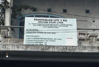 Pangkalan Elpiji Delvin Star Lion di Kelurahan Pasar Madang, Kota Agung, Tanggamus yang izinnya dicabut | Dok. LPKNI Tanggamus.