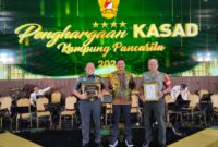 Penyerahan Penghargaan di Gedung Aula AH Nasution Mabesad, Jakarta, pada Jumat, 20 Desember 2024, malam.