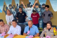 Polda Lampung saat menggelar Konferensi Pers penangkapan ASN tersangka pencabulan anak dibawah umur, Sabtu 21 Desember 2024 | Dok. Humas Polda Lampung.