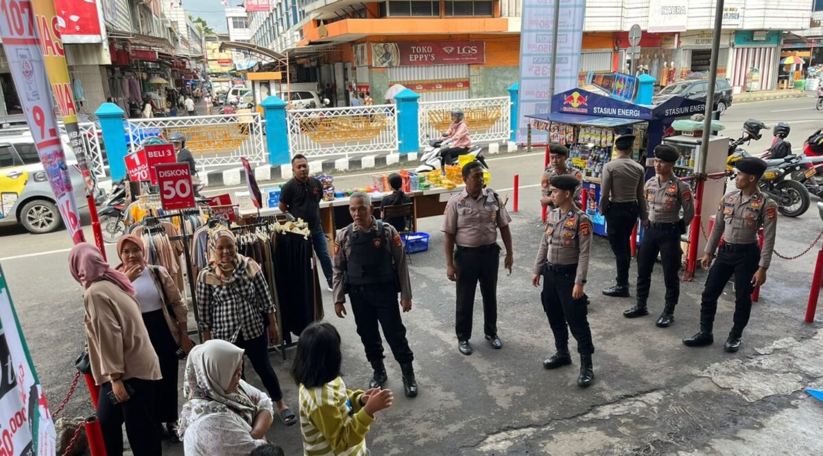 Pengamanan di salah satu Mall Bandar Lampung, Sabtu 21 Desember 2024 | Dok. Humas Polda Lampung.