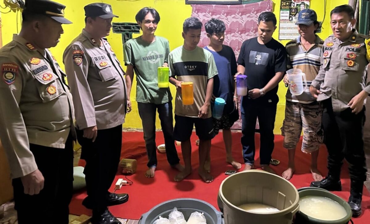 Razia Lapo Tuak oleh Polres Pringsewu.