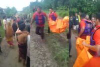 Kolase foto saat korban berhasil dievakuasi BPBD Way Kanan, Minggu 29 Desember 2024 | Facebook Yurniawan.