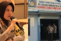 Kolase foto Kabid Humas Polda Lampung Kombes Umi Fadilah dan Kantor BUKAKam Tulang Bawang.