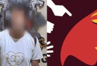 Kolase foto tersangka pengeroyokan yang menyerahkan diri dan ilustrasi pengeroyokan di Lampung Utara.