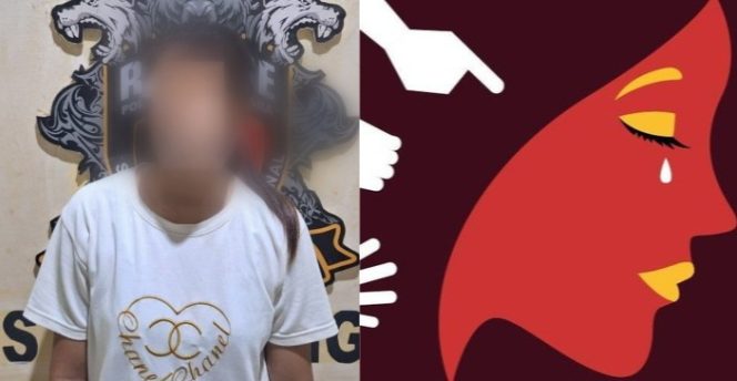 Kolase foto tersangka pengeroyokan yang menyerahkan diri dan ilustrasi pengeroyokan di Lampung Utara.