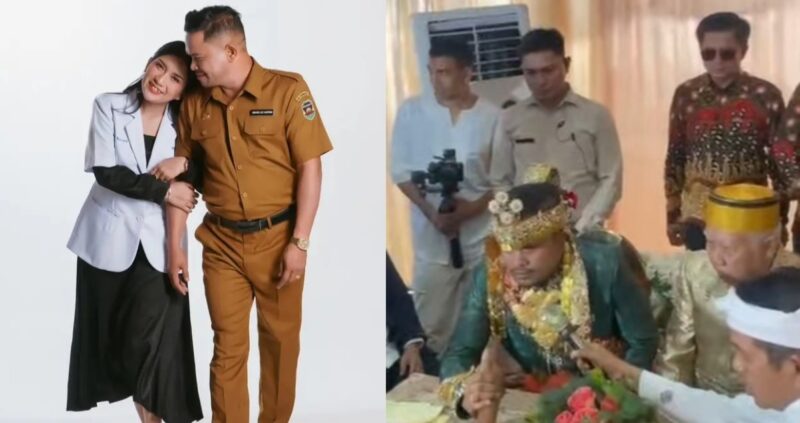Kolase Foto Abang Ijo Hapidin, Wabup Terpilih Purwakarta saat Prawedding dan saat Pernikahaan, Sabtu 21 Desember 2024.