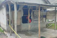 Kondisi rumah paska ledakan bom ikan yang telah diberi garia polisi Desa Margasari, Kecamatan Labuhan Maringgai, Kabupaten Lampung Timur, pada Minggu 25 Januari 2025. 