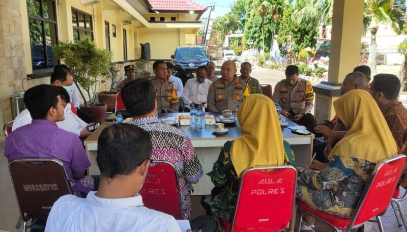 Rapat koordnasi penanganan konflik gajah dengan manusia yang digelar di Mapolres  Tanggamus, Kamis 2 Januari 2025 | Dok..Polres Tanggamus.