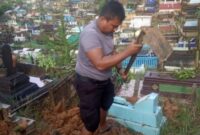 Bripka Joko Hadi Aprianto, sosok Bintara Polsek Samarinda Huluz Kalimantan Timur, penggali kubur.