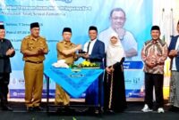 Pj Bupati Pringsewu Marindo Kurniawan saat menghadiri Milad ke 8 Imbos Pringsewu, Selasa 7 Januari 2025.