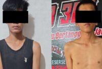 Kedua tersangka yang berhasil ditangkap Polres Lampung Tengah, Rabu 8 Januari 2025.