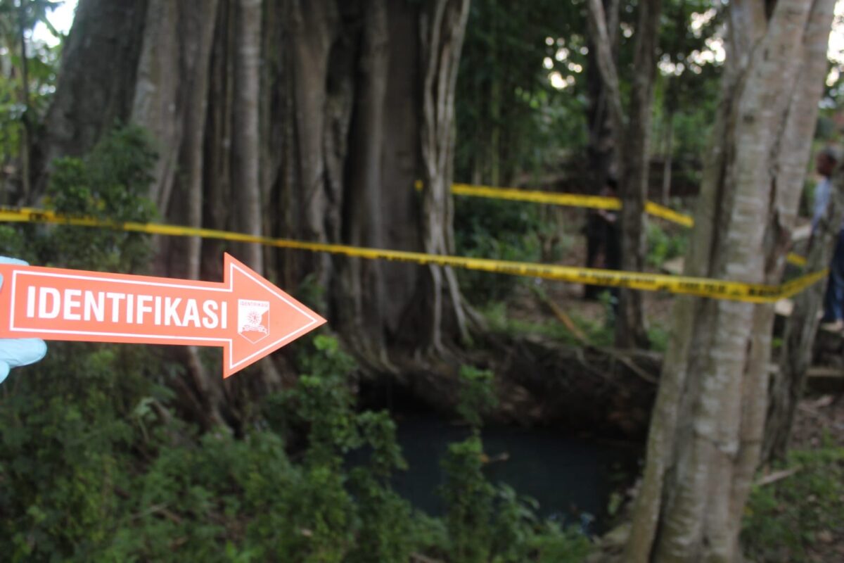 Lokasi embung tempat ditemukannya meninggal dunia, Rabu 8 Januari 2025 | Dok. Polres Tanggamus. 